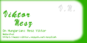 viktor mesz business card